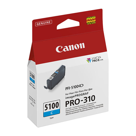 Canon PFI5100 Cyan Ink Cart - Wholesales Supply