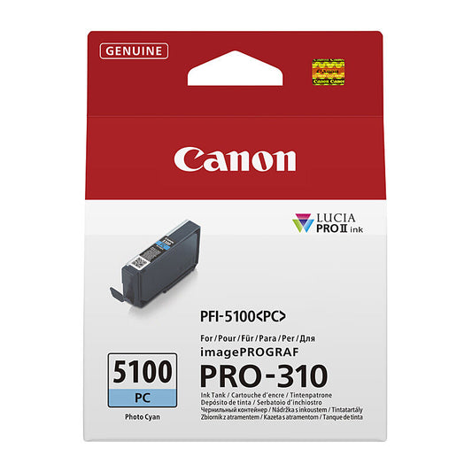 Canon PFI5100 Ph Cyan Ink Cart - Wholesales Supply