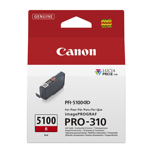 Canon PFI5100 Red Ink Cart - Wholesales Supply
