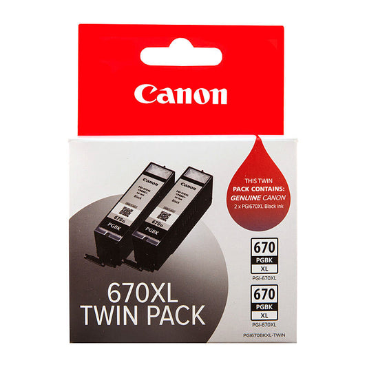 Canon PGI670XL Blk Ink Twin Pk - Wholesales Supply