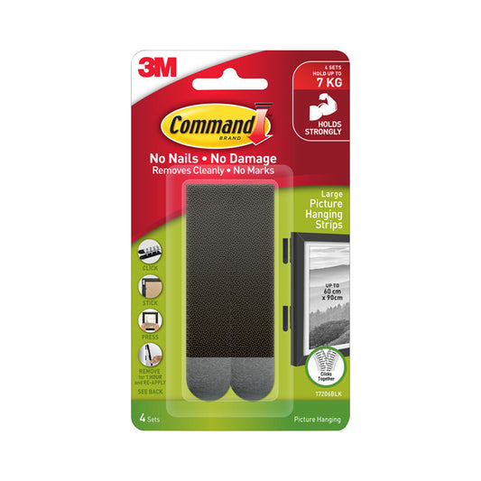 CMD Strips 17206BLK Pk4 Bx6 - Wholesales Supply