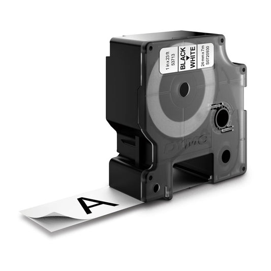 D1 Blk on Wht 24mmx7m Tape - Wholesales Supply