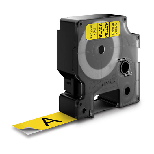 D1 Blk on Yell 19mmx7m Tape - Wholesales Supply