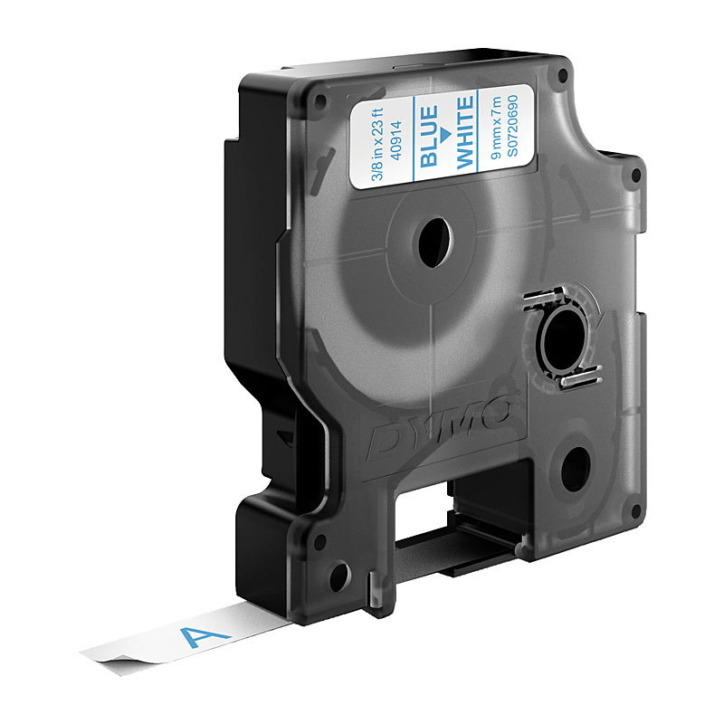 D1 Blue on Wht 9mm x7m Tape - Wholesales Supply