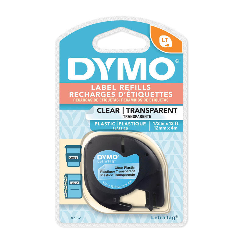 Dymo LT Plastic 12mm x 4m Clr - Wholesales Supply