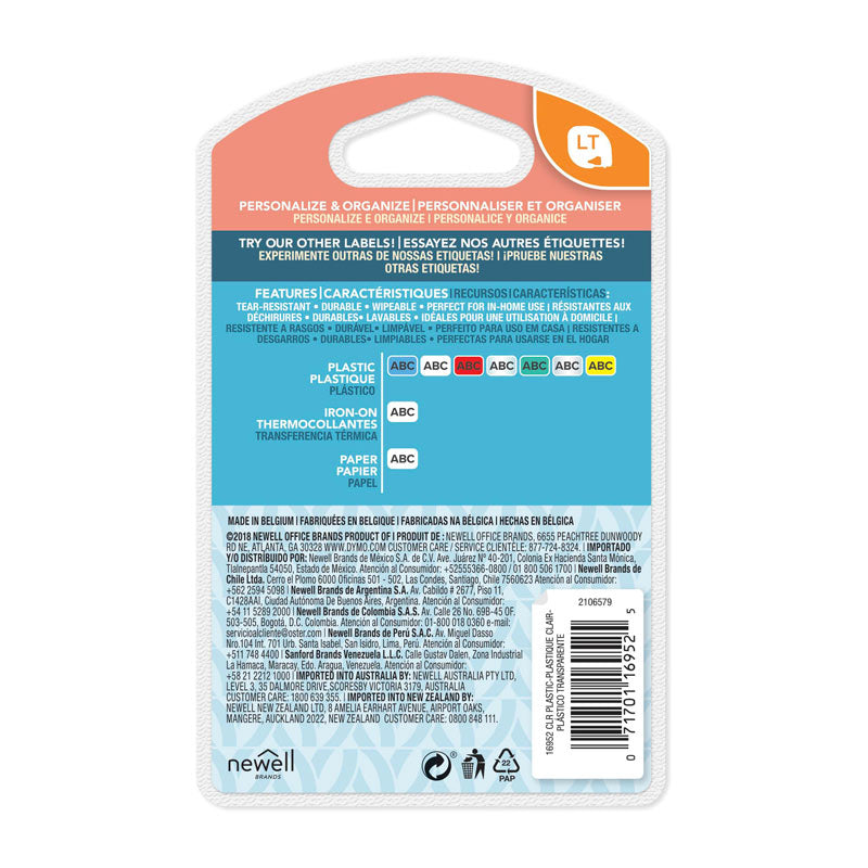 Dymo LT Plastic 12mm x 4m Clr - Wholesales Supply
