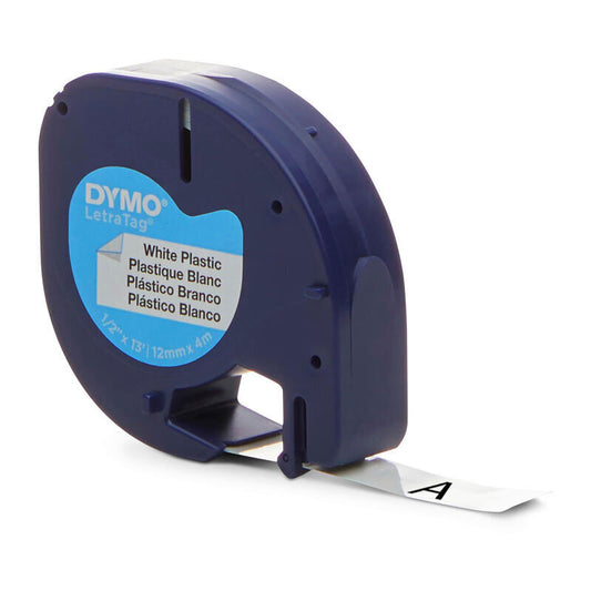 Dymo LT Plastic 12mm x 4m Whit - Wholesales Supply