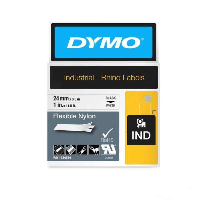 Dymo Rhino 24mm Wht Flex Nylon - Wholesales Supply