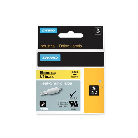 DYMO Rhino H/S Lbl 19mm Yellow - Wholesales Supply