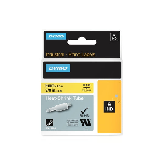 Dymo Rhino H/S Lbl 9mm Yellow - Wholesales Supply
