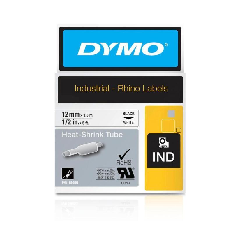 Dymo Rhno Tube Ht Shrk 12mm Wh - Wholesales Supply