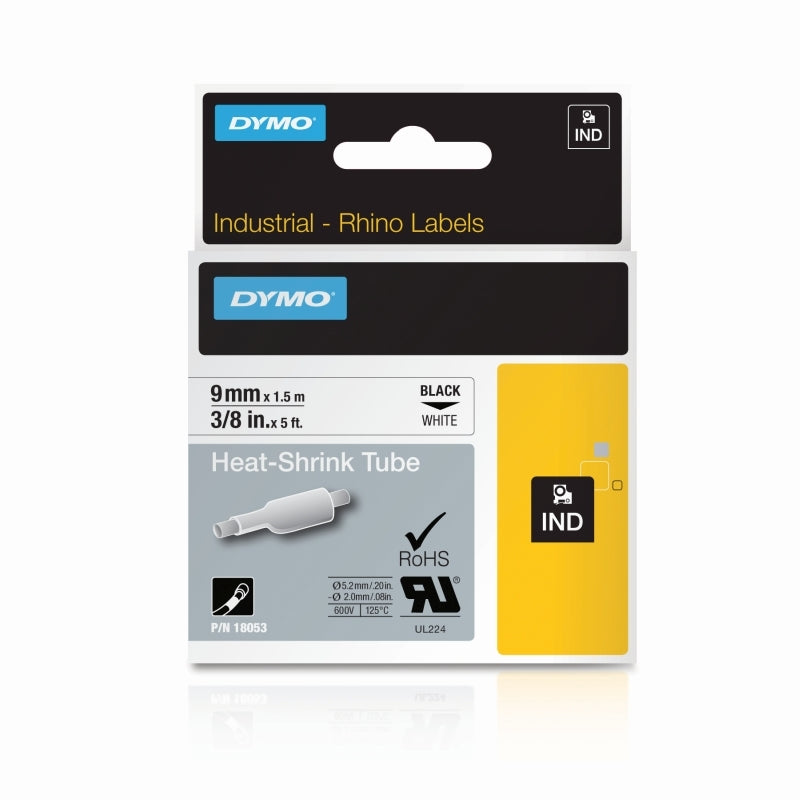 Dymo Rhno Tube Ht Shrk 9mm Wh - Wholesales Supply