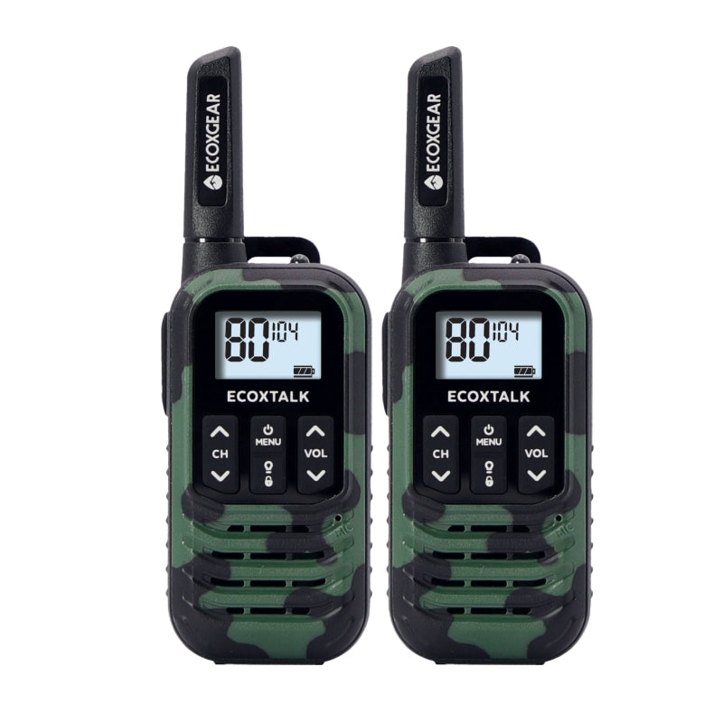 EcoX UHF 0.5W 2 Pk Blk/GrnCamo - Wholesales Supply