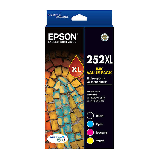 Epson 252XL 4 Ink Value Pack - Wholesales Supply