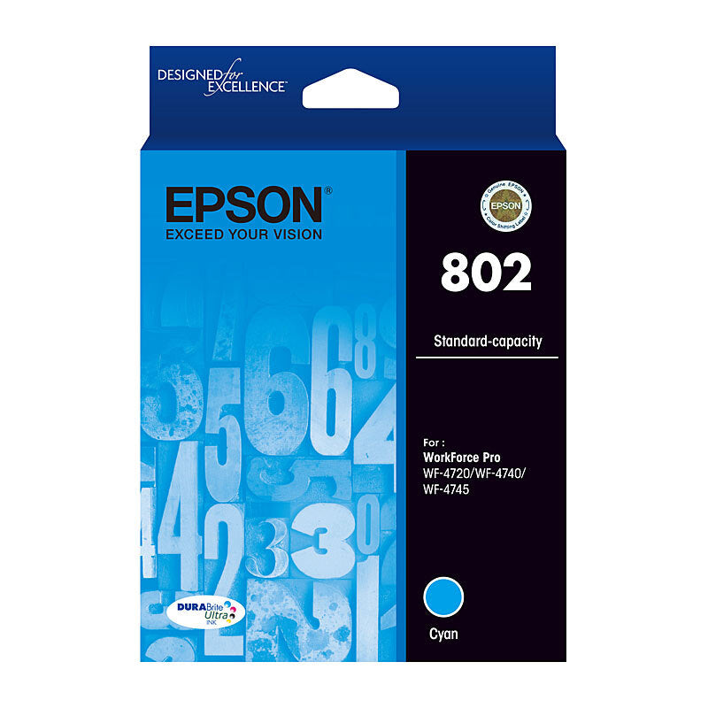 Epson 802 Cyan Ink Cart - Wholesales Supply