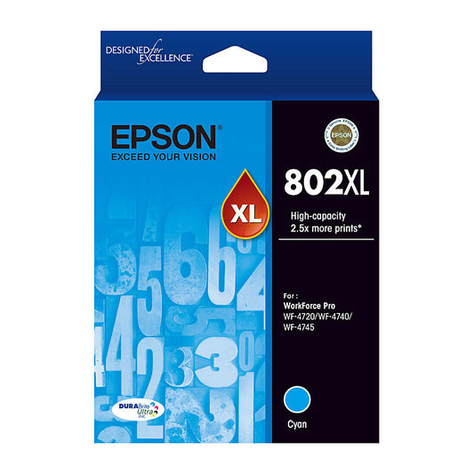 Epson 802XL Cyan Ink Cart - Wholesales Supply