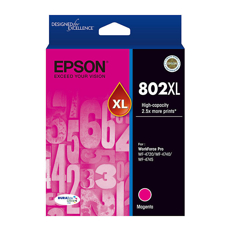 Epson 802XL Magenta Ink Cart - Wholesales Supply
