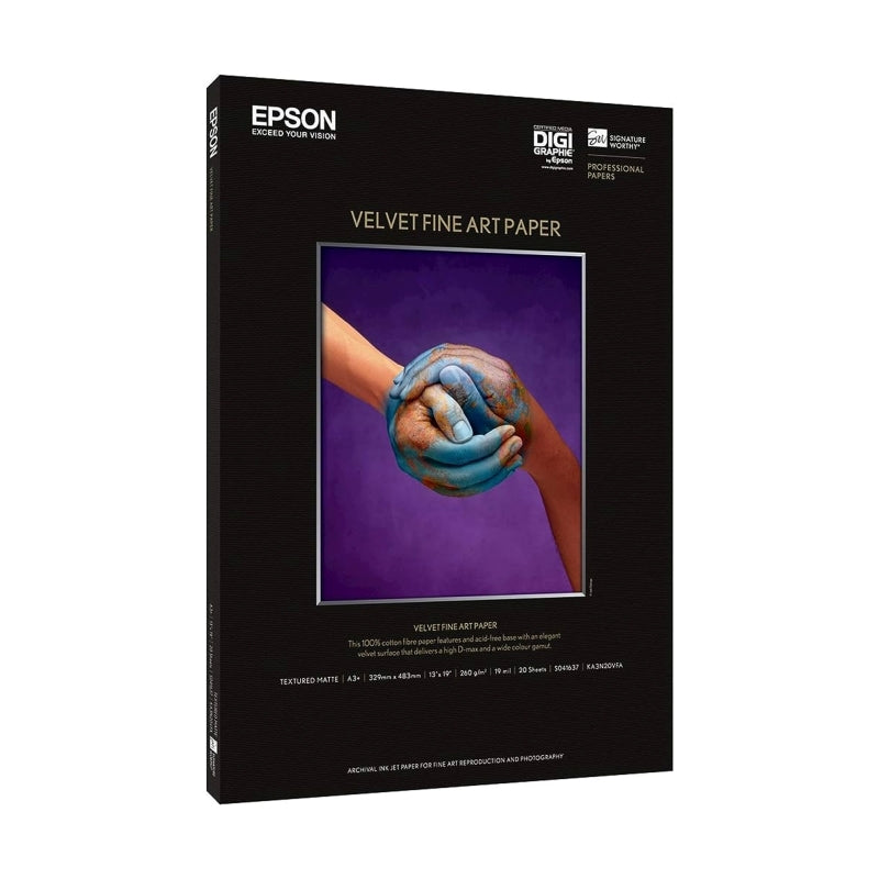 Epson S041637 Velvet Paper A3+ - Wholesales Supply