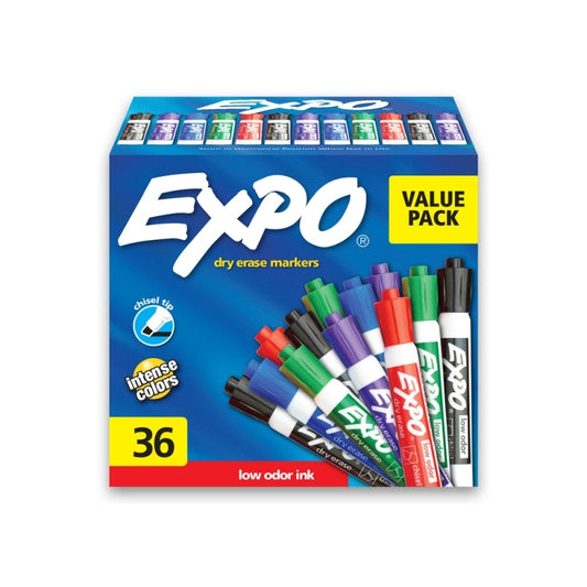 Expo D/E WB Marker CT Ast Bx36 - Wholesales Supply