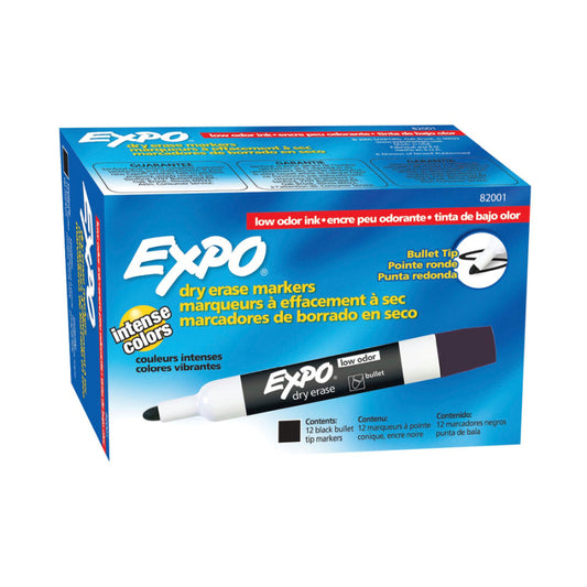 Expo W/B Marker Blt Blk Bx12 - Wholesales Supply