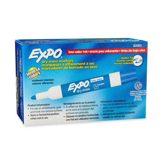 Expo W/B Marker Blt Blue Bx12 - Wholesales Supply