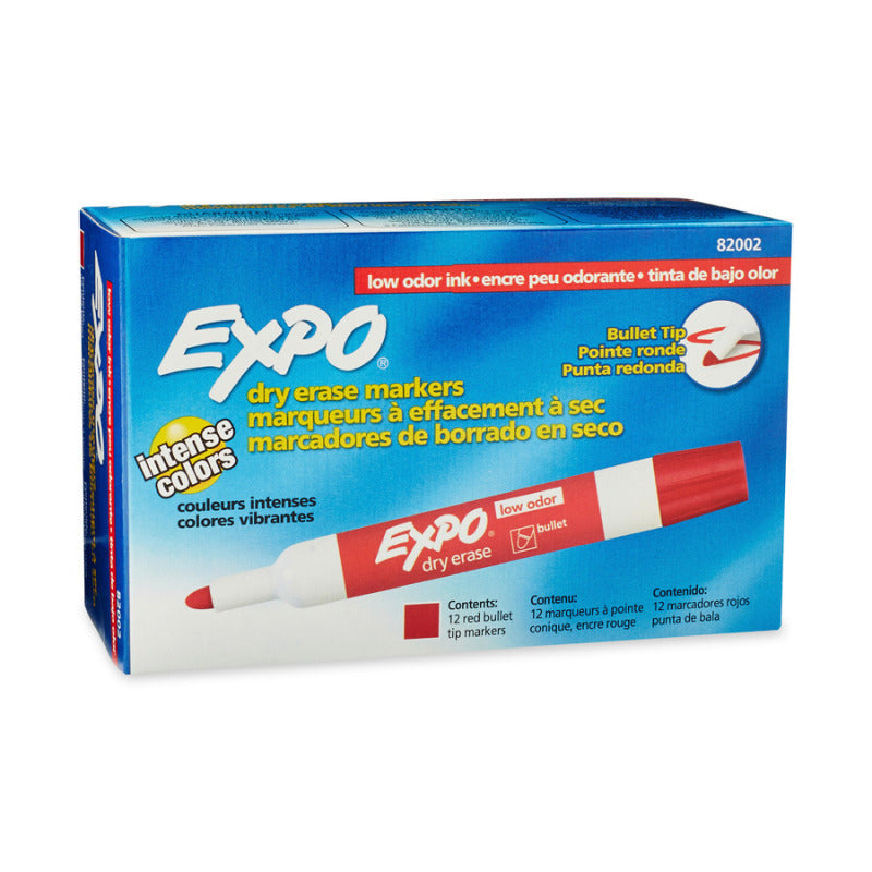 Expo W/B Marker Blt Red Bx12 - Wholesales Supply