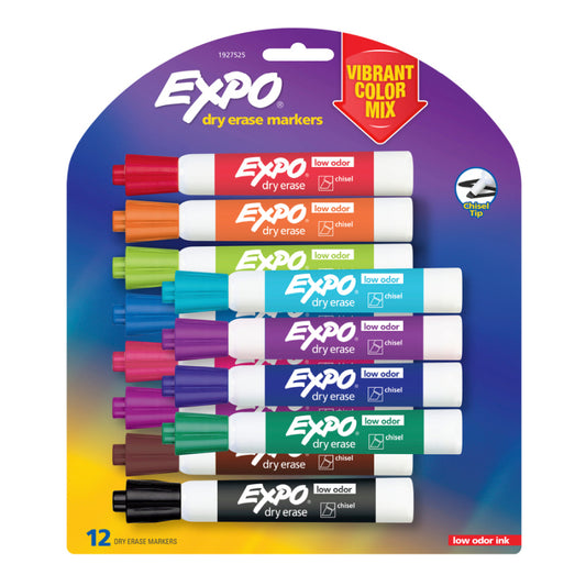Expo WB Marker Vibrant Pk12 - Wholesales Supply
