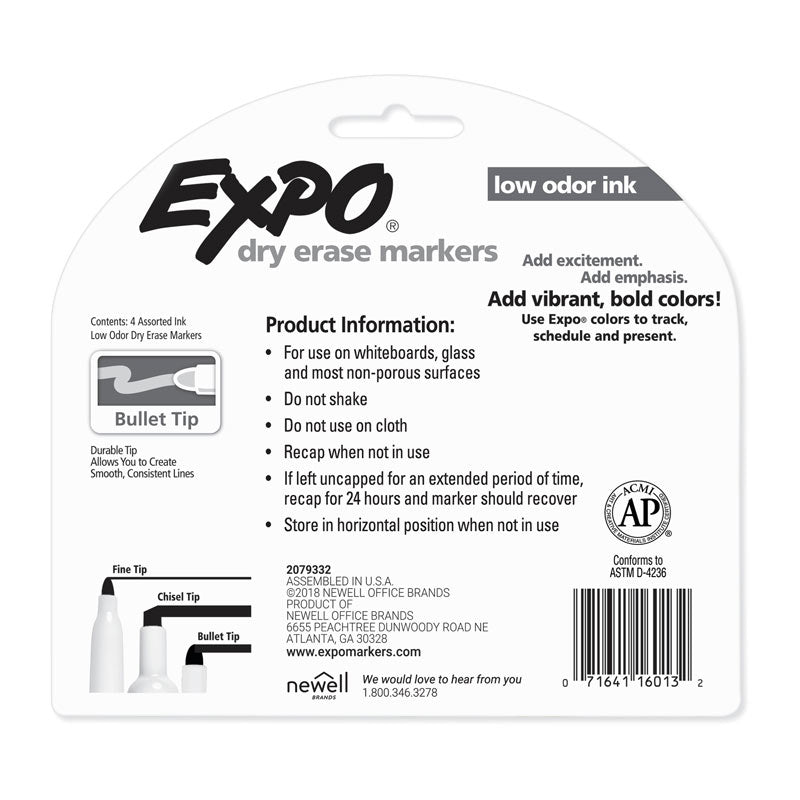 ExpoW/B Marker Blt Ast Pk4 Bx6 - Wholesales Supply