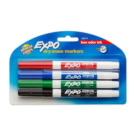 ExpoWB Marker Fne Ast Pk4 Bx6 - Wholesales Supply