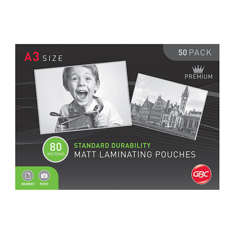 GBC A3 80 Mic Pouch Matt 50Pk - Wholesales Supply