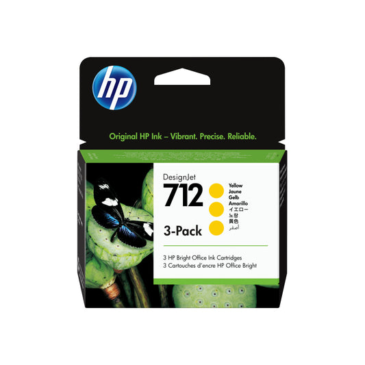 HP #712 29ml Yell 3 Pk 3ED79A - Wholesales Supply