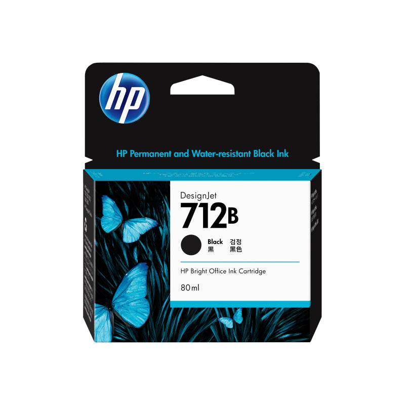 HP #712B 80ml Black Ink 3ED29A - Wholesales Supply