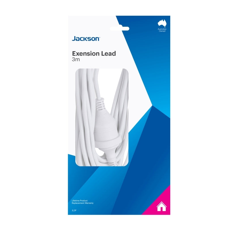 Jackson 3M Ext Lead White - Wholesales Supply