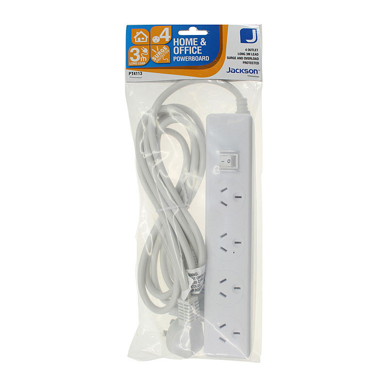 Jackson 4 Way Powerboard 3m - Wholesales Supply