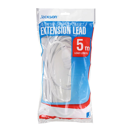 Jackson  Ext Lead 5m White - Wholesales Supply