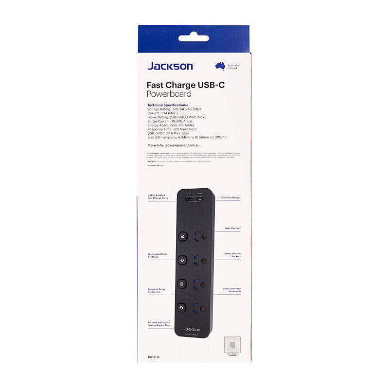 Jackson Fast Charge 4Out/4USB - Wholesales Supply