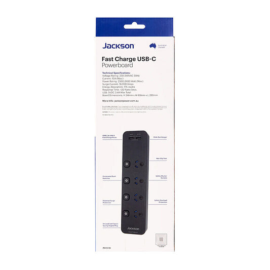 Jackson Fast Charge 4Out/4USB - Wholesales Supply