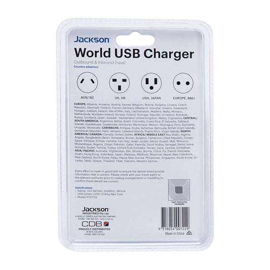 Jackson Worldwide USB Charger - Wholesales Supply