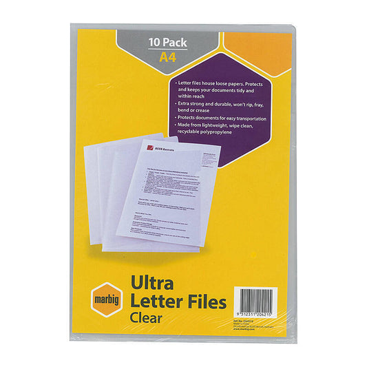 Mbg File A4 Letr Ultr Clr Pk10 - Wholesales Supply