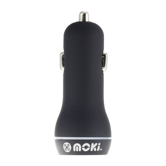 Moki Dual USB Car Charger Blk - Wholesales Supply