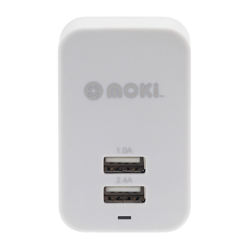 Moki Dual USB Wall Charger Wh - Wholesales Supply