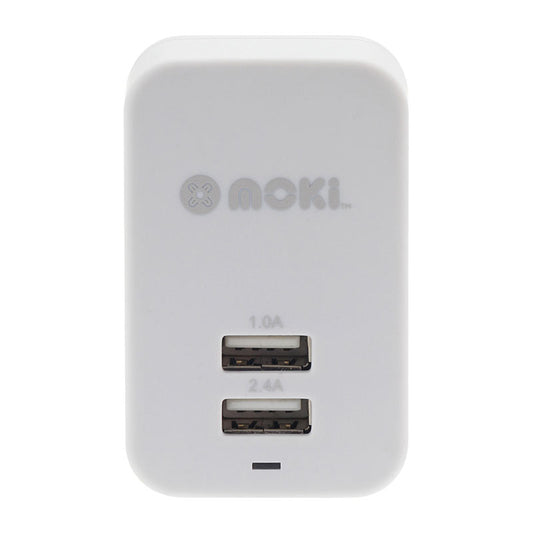 Moki Dual USB Wall Charger Wh - Wholesales Supply
