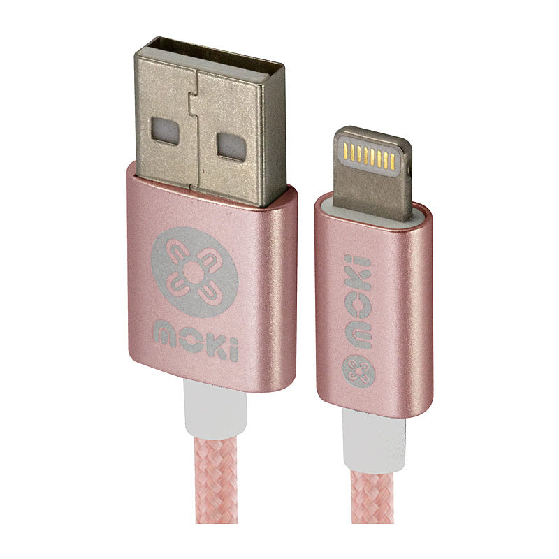 Moki Lightning Cable 3M RoseGd - Wholesales Supply