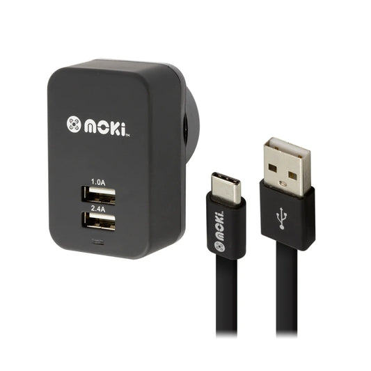 Moki Type-C USB Cable + Wall - Wholesales Supply
