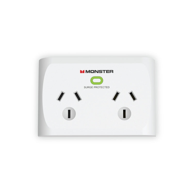 Monster 2-Port Surge White - Wholesales Supply