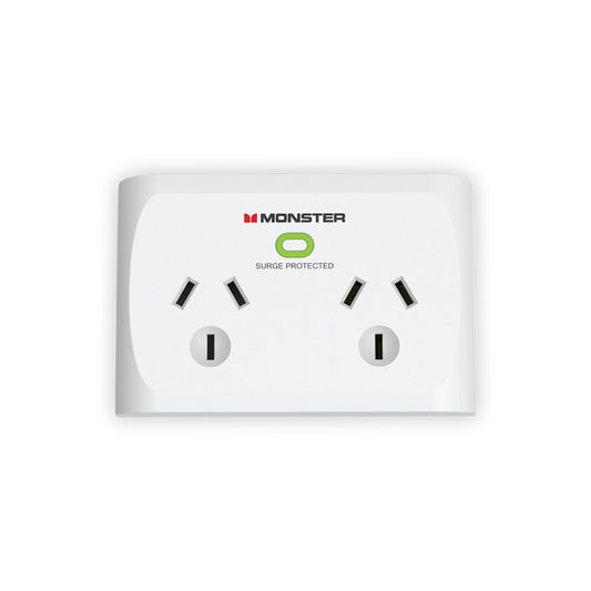 Monster 2-Port Surge White - Wholesales Supply