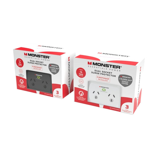 Monster 2-Port Surge White - Wholesales Supply
