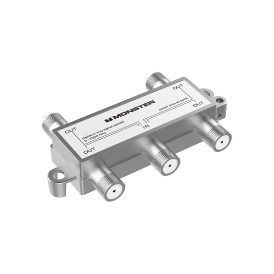Monster Coax 4 Way Splitter - Wholesales Supply