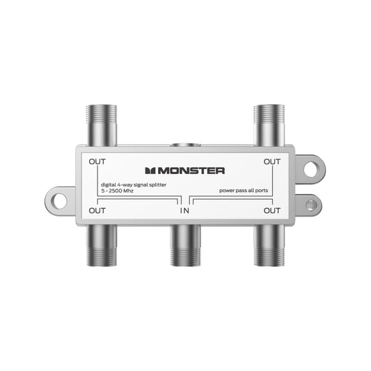 Monster Coax 4 Way Splitter - Wholesales Supply