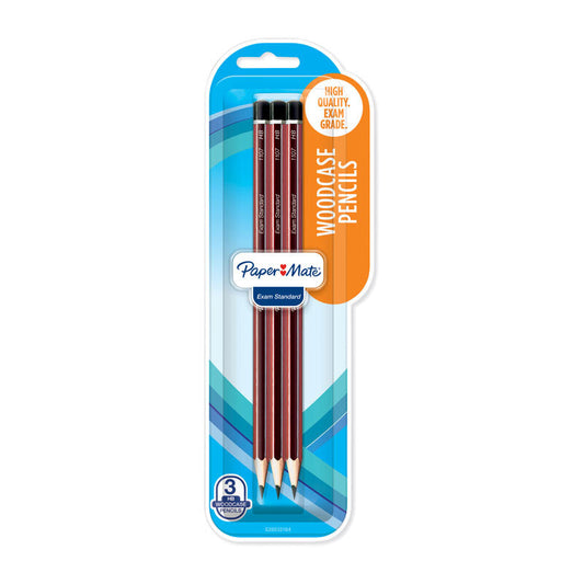 PM HB Woodcase Pencil Pk3 Bx12 - Wholesales Supply